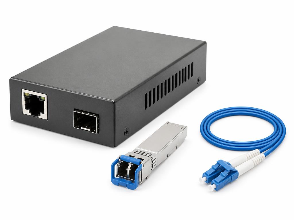 Gigabit fibre media converter and SFP transceiver modules